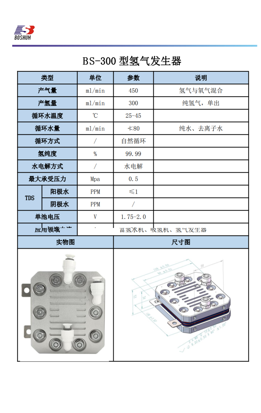 300毫升水電解槽