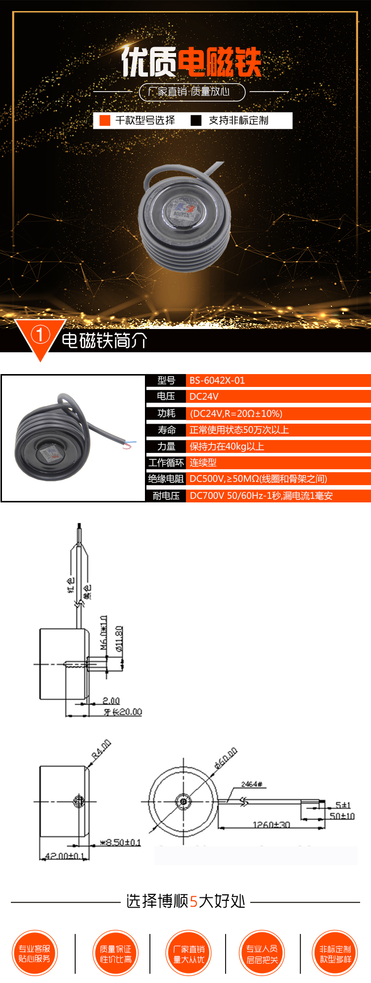 電磁鐵吸盤(pán) BS-6042X-01